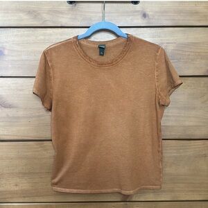 Wild Fable Brown Crop Tee | XL